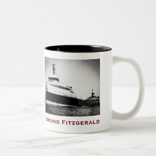 Taza Bicolor El Edmund Fitzgerald con nombres de la tripulación