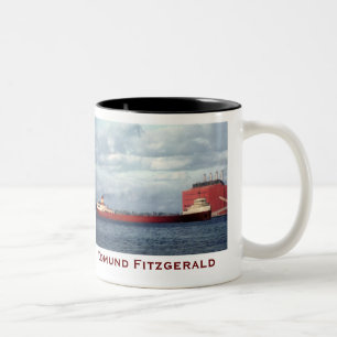Taza Bicolor El Edmund Fitzgerald con nombres de la tripulación