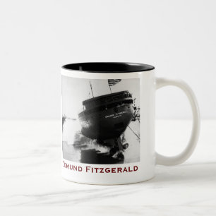 Taza Bicolor El Edmund Fitzgerald con nombres de la tripulación