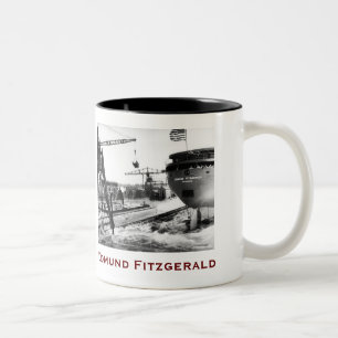 Taza Bicolor El Edmund Fitzgerald con nombres de la tripulación