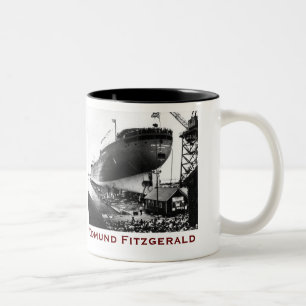 Taza Bicolor El Edmund Fitzgerald con nombres de la tripulación