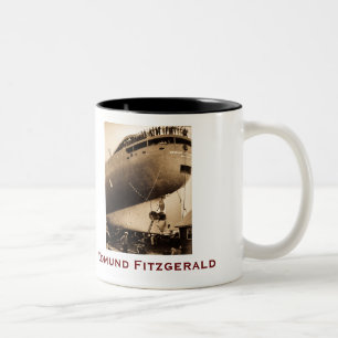 Taza Bicolor El Edmund Fitzgerald con nombres de la tripulación
