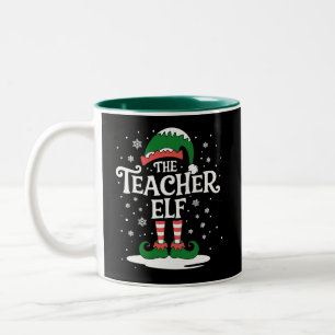 Taza Bicolor El Elfo Maestro Navidad Familia Grupo Emparejamien