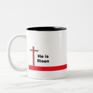Taza Bicolor Él es Risen