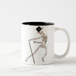 Taza Bicolor El esqueleto bailarín