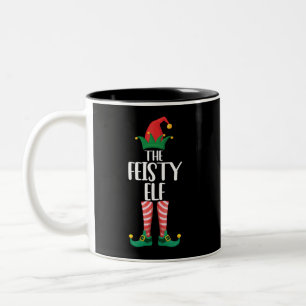 Taza Bicolor El Feisty Elf Family Mating Group Navidades Gif