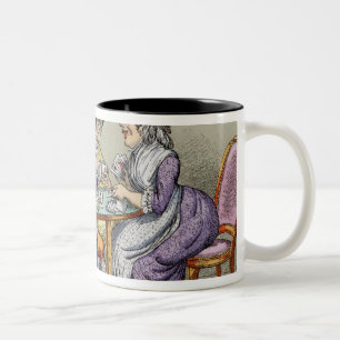Taza Bicolor El fiesta de Whist (litho del color)