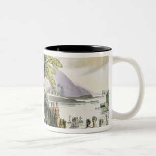 Taza Bicolor El fiesta y el rey Kamehameha de la expedición I