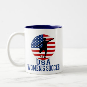 Taza Bicolor El fútbol de las mujeres de los E.E.U.U.