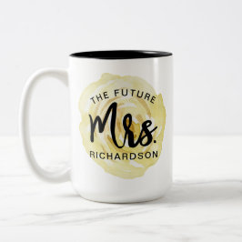 Taza Bicolor El futuro Sra. Watercolor Floral Mug