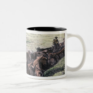 Taza Bicolor El ganado del fonolocalizador de bocinas grandes