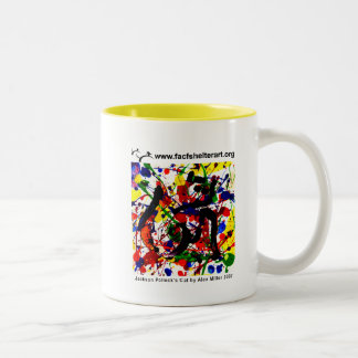 Taza Bicolor El gato de Pollock