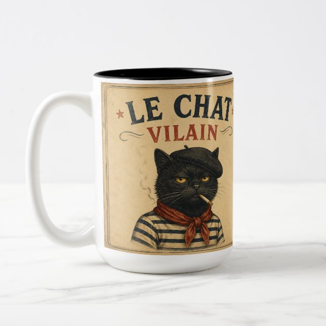 TAZA BICOLOR EL GATO MALVADO (Izquierda)