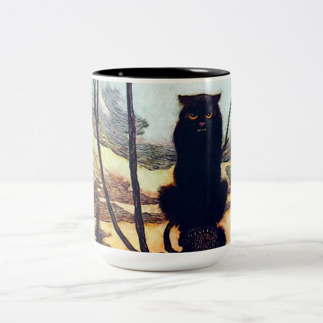 Taza Bicolor El gato negro (Centro)