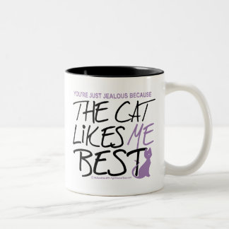 Taza Bicolor El gato tiene gusto de mí mejor