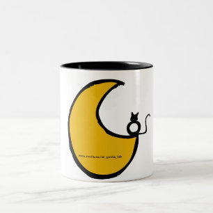 Taza Bicolor El gato y la luna