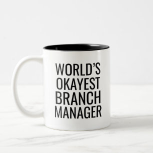 Taza Bicolor El gerente de sucursal más o menos del mundo