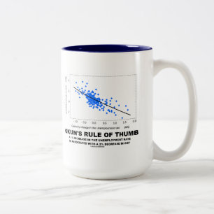 Taza Bicolor El gobierno del dedo gordo de Okun (economía de re