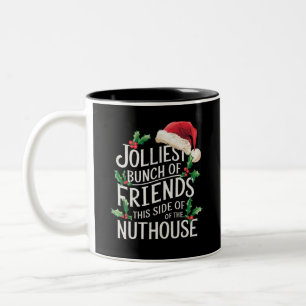 Taza Bicolor El grupo más alegre de amigos Navidad Sarcástico