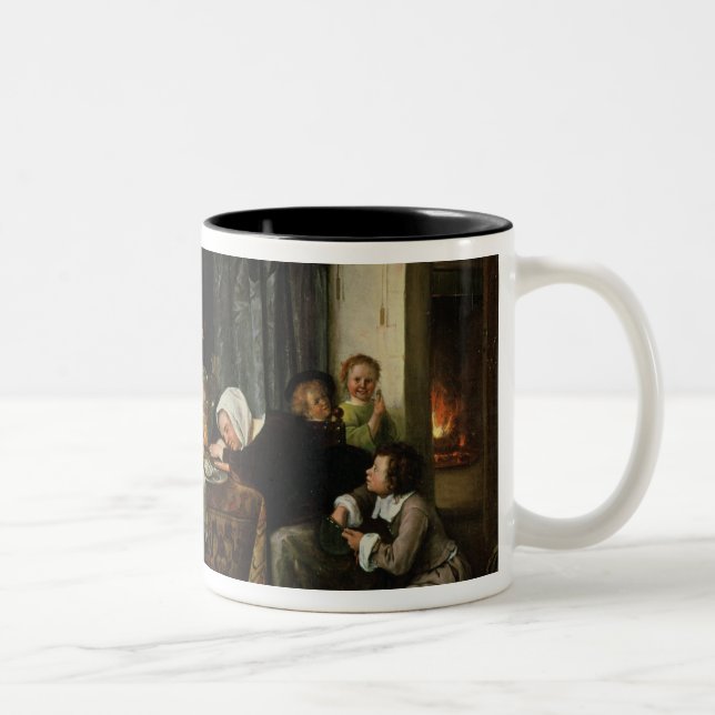 Taza Bicolor El hogar disoluto, 1668 (Derecha)