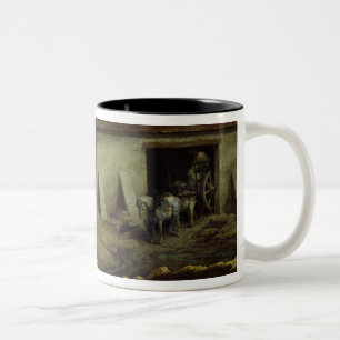 Taza Bicolor El horno en los trabajos del yeso