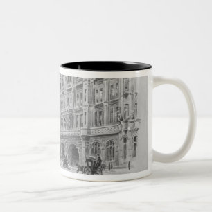 Taza Bicolor El hotel de Midland, Manchester, c.1910