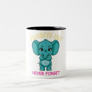 Taza Bicolor El humor diseña elefantes divertidos que nunca olv