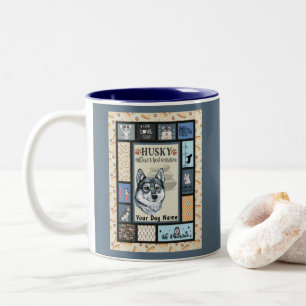 Taza Bicolor El Husky Propietario Siberiano Lover Funny Keepsak