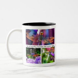 Taza Bicolor El Idioma de la Libélula Toca el Agua Ligeramente