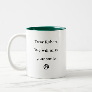 Taza Bicolor El irse presente para el colega del trabajo el