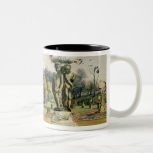 Taza Bicolor El jardín de la terraza, abadía de Woburn