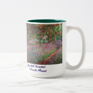 Taza Bicolor El jardín del artista en Giverny por Claude Monet