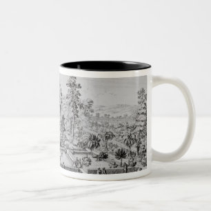 Taza Bicolor El jardín del placer y el pabellón de papa Pío