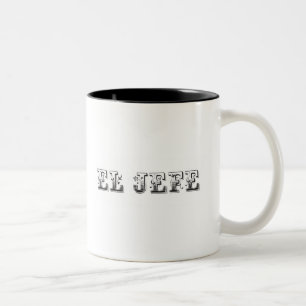 Taza Bicolor EL Jefe materia "del jefe"