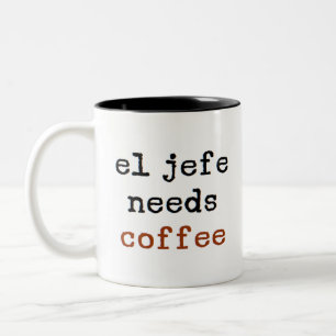 Taza Bicolor el jefe necesita café