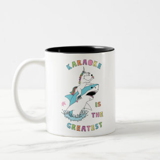 Taza Bicolor El Karaoke es el unicornio más grande que monta