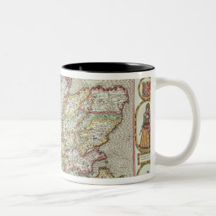 Taza Bicolor El Kingdome de Escocia, grabado por Jodocus