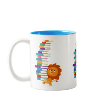 El lector voraz (León Personalizado lindo)