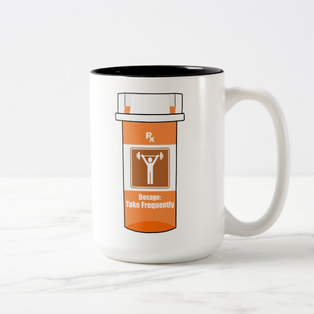 Taza Bicolor El levantamiento de pesas es mi droga (Derecha)