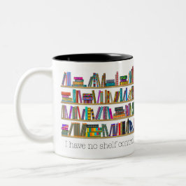 Taza Bicolor El libro de Lover "No tengo control de los estante