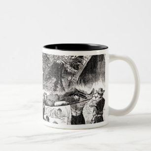 Taza Bicolor El llevar del herido después del Antietam