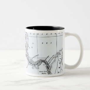 Taza Bicolor El mapa propuso las rutas ístmicas del canal