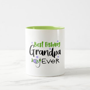 Taza Bicolor El mejor abuelo de pesca del día del padre
