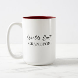 Taza Bicolor El mejor abuelo del mundo y la más querida peluca 