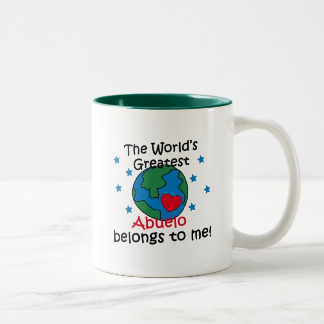 Taza Bicolor El mejor Abuelo pertenece a mí (Derecha)
