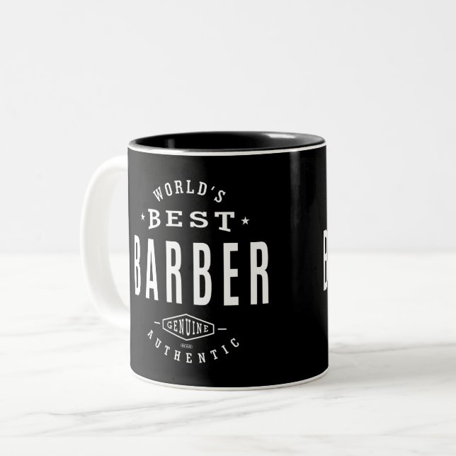 Taza Bicolor El mejor barbero del mundo (Anverso izquierdo)