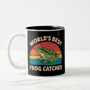 Taza Bicolor El Mejor Cazador de Ranas del Mundo Meme Divertido