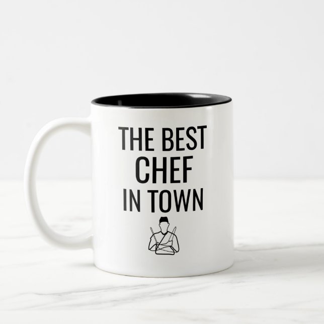 Taza Bicolor El Mejor Chef De La Ciudad (Izquierda)