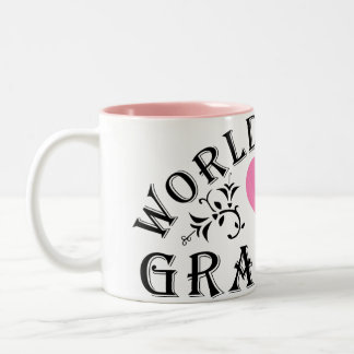 Taza Bicolor El mejor corazón rosado de la abuela del mundo
