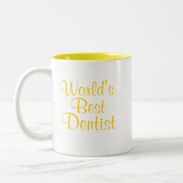 Taza Bicolor El mejor dentista de los mundos (Izquierda)